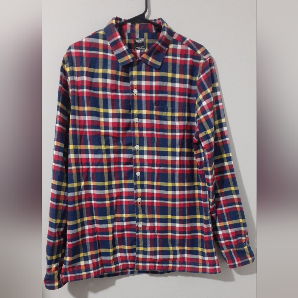 todd snyder shirt men M Multicolor Button Up Long Sleeve Cotton Collared